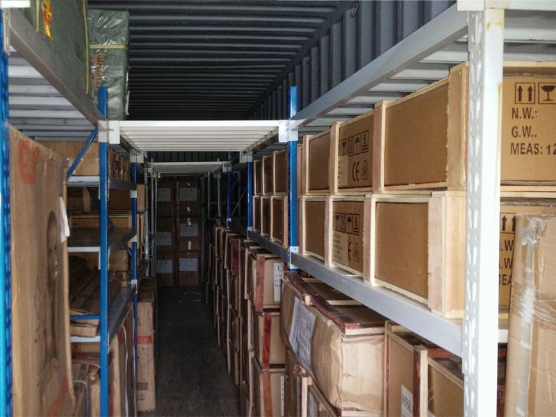 Container Shelving System 5.9x0.6x2m Storage Shelves 20ft container Carousel 2