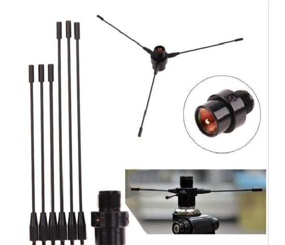 TECHOMAN VHF / UHF Antenna Ground Plane Radials PL259 Base and SO239 for Antenna Carousel 1