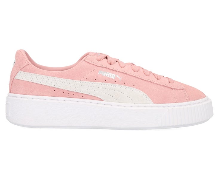 puma suede platform rose