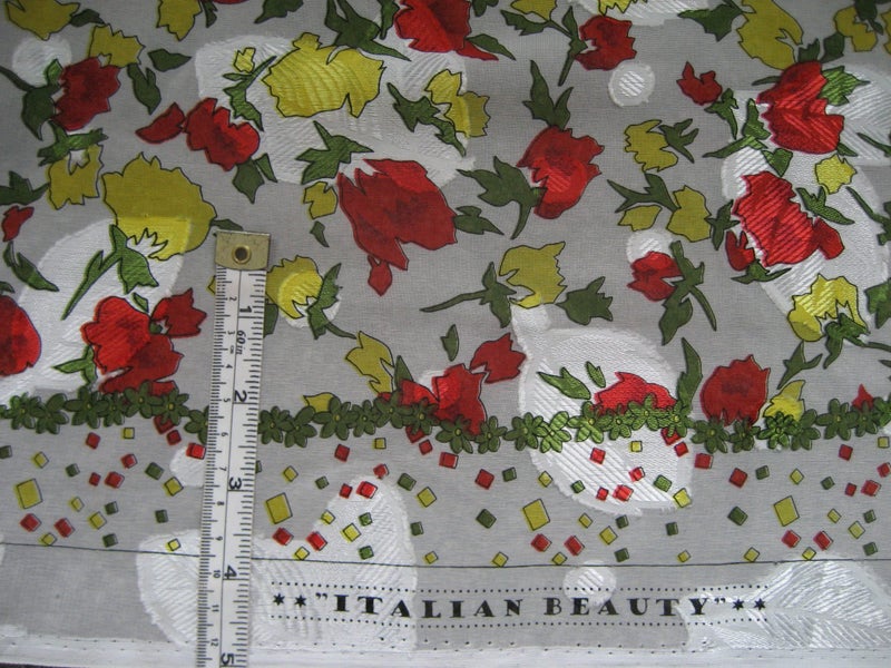 SILKY Satin NYLON CHIFFON Sheer SEWING FABRIC Floral MATERIAL 3m x 115cm Carousel 1