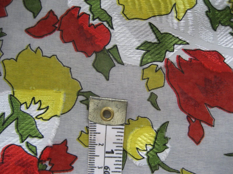 SILKY Satin NYLON CHIFFON Sheer SEWING FABRIC Floral MATERIAL 3m x 115cm Carousel 2