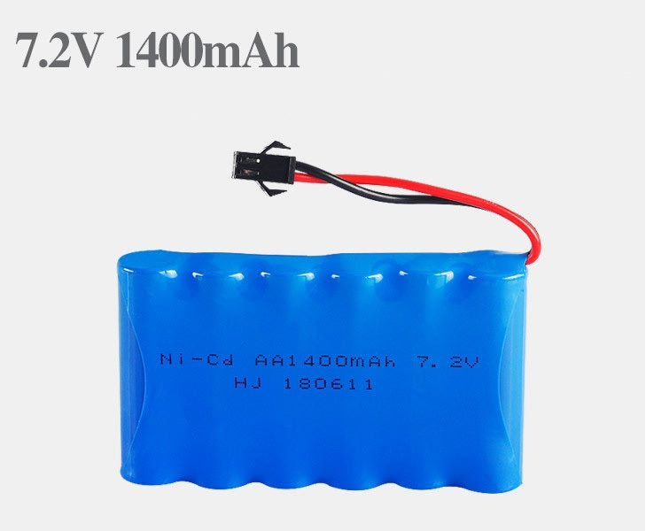 7.2V 1400mAh BLACK Rechargeable Battery for RC Car Carousel 1