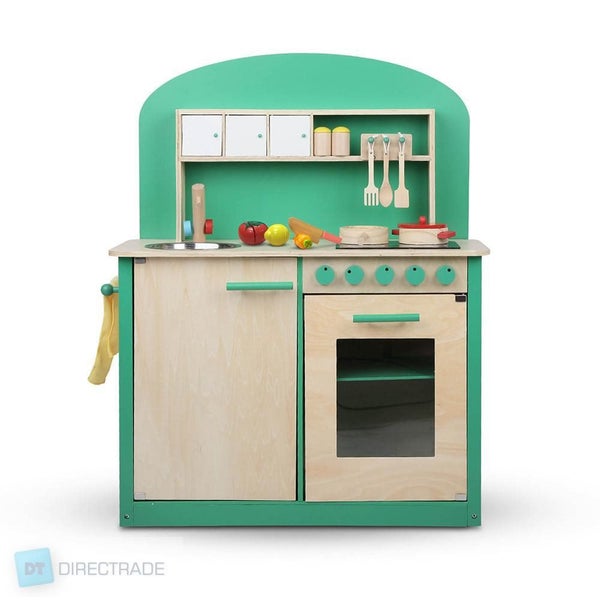 Kids Kitchen Play Set Wooden Cookware Trade Me