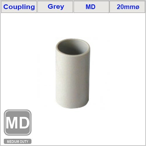 20mm PVC Solid Coupling -Grey x 100 Carousel 1