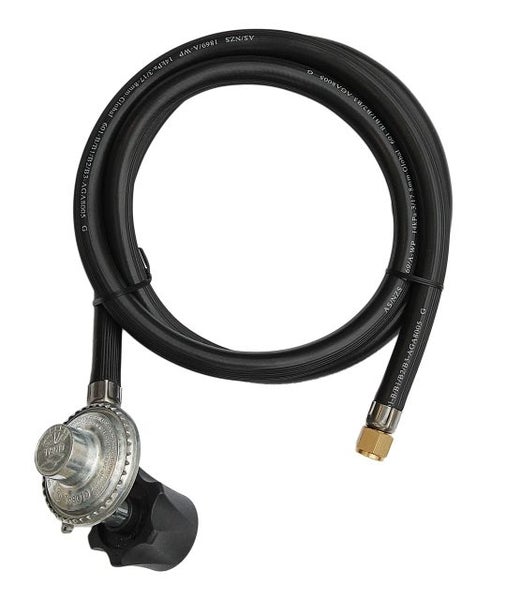 Gas Regulator and Hose 1.5m 3/8" Fitting LPG QCC Regulator with 1.5m Hose Carousel 2