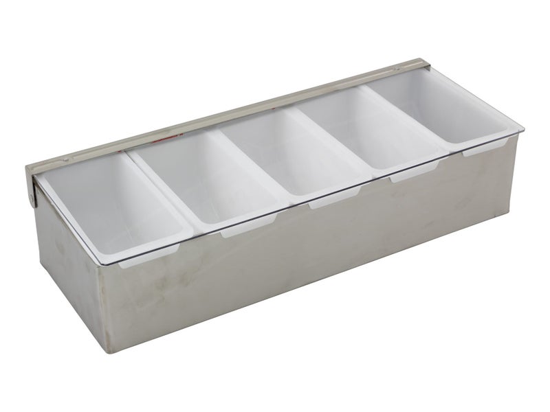 Plastic Storage Containers 5 Compartment TAPAS Bar Caddy Carousel 1