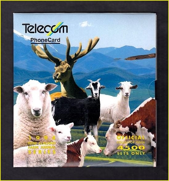 TELECOM PHONECARDS: Official Collector Issue - 1994 NZ Farm Animals Series Carousel 1