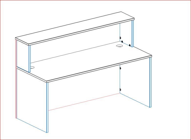 Nelson Reception Desk 2400W x 700D x 1125H Carousel 2