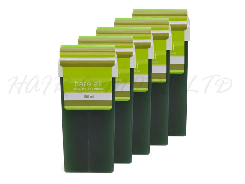 Bare All Olive Oil Cartridge Strip Wax 100ml - 5 Pack Carousel 1