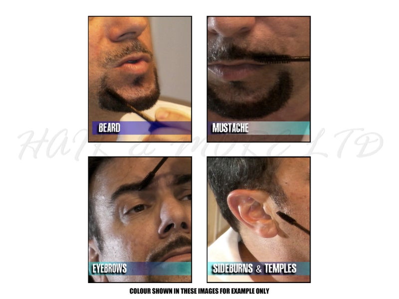 Blackbeard for Men, Brush on Mustache & Beard Color - Brown/Auburn Carousel 2