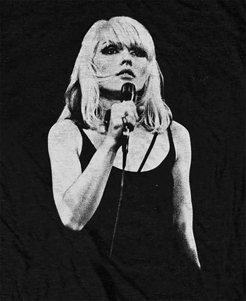 Debbie Harry T Shirt Open Mic Blondie Band Logo new Official Mens Black Carousel 2