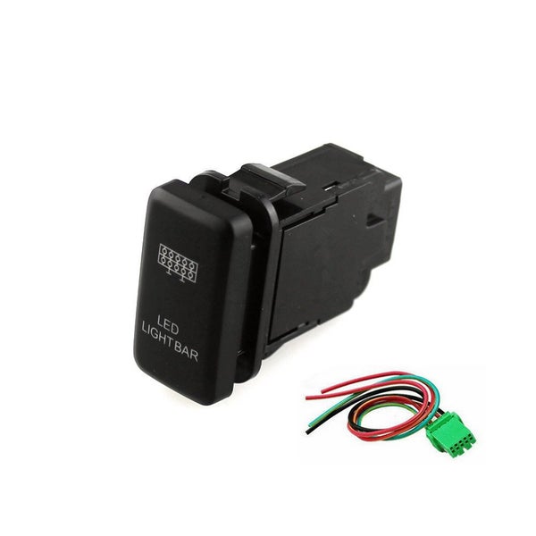 Toyota Press Button LED Light Bar Switch BLUE LED