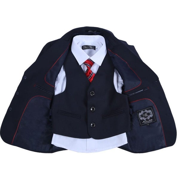 3-4-5-6-7-11y Black jacket + Pants + Vest = 3p suit set Carousel 2