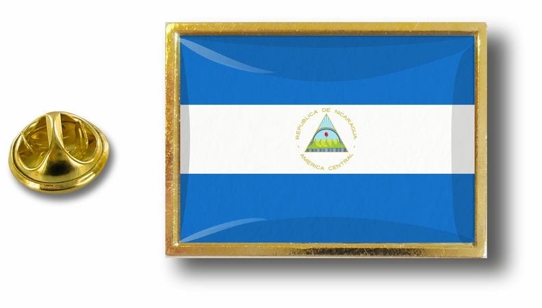 pins pin's flag national badge metal lapel backpack hat button vest nicaragua Carousel 1