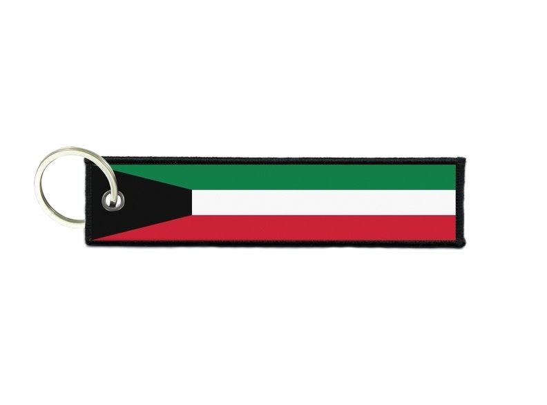 Keychain key ring tags fabric motorcycles car biker cute flag kuwait Carousel 1
