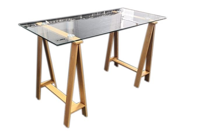 Glory Glass Top Metal Frame Desk Trade Me