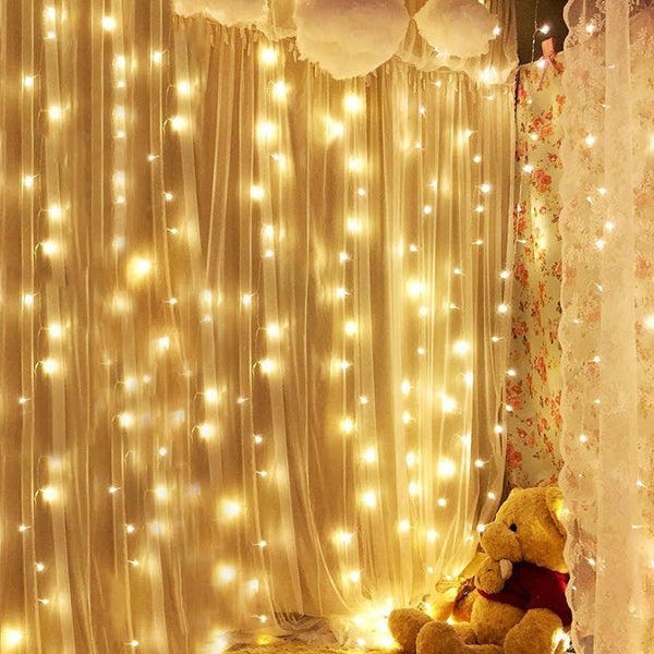 3m X 2m 240 Led Curtain Lights Christmas Tree Garden Party Warm 240 Led Curtain Lights Christmas Tree