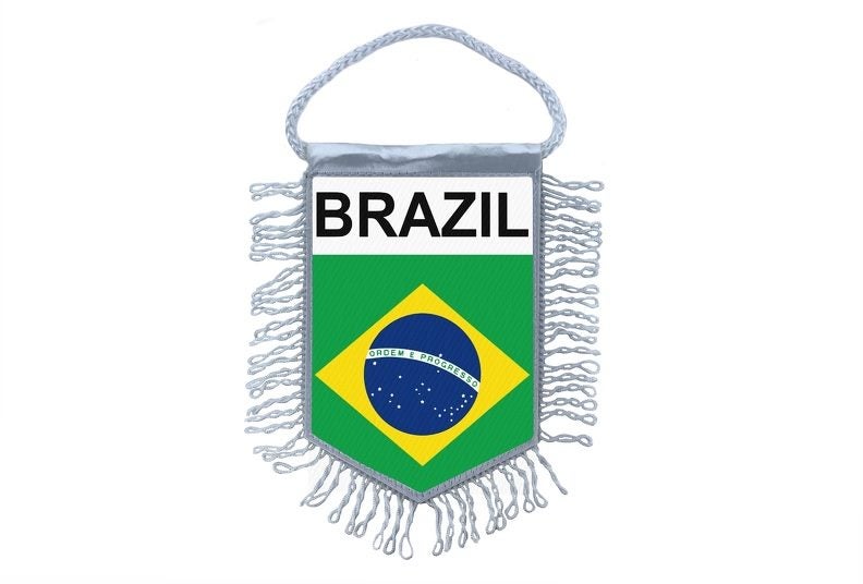 Mini banner flag pennant window mirror cars country banner brazil brazilian Carousel 1
