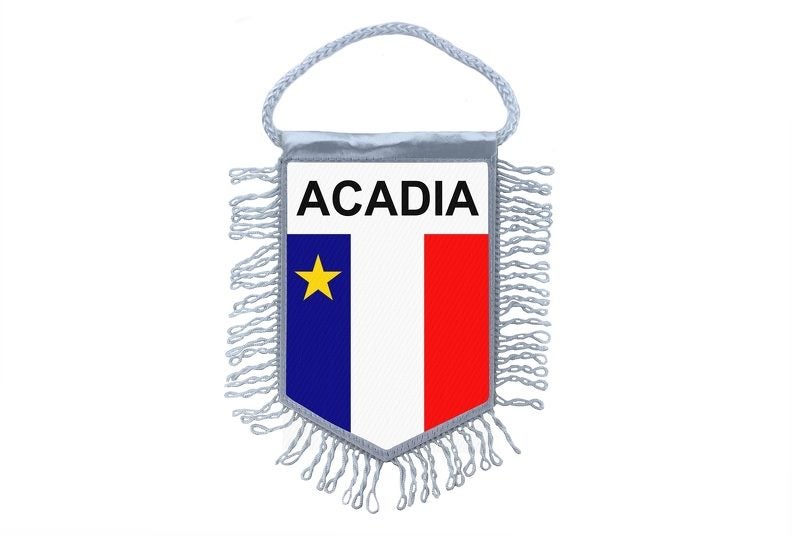 Mini banner flag pennant window mirror cars country banner canada acadia acadie Carousel 1