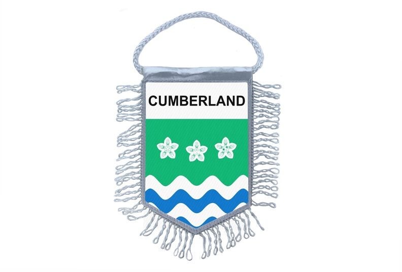Mini banner flag pennant window mirror cars country banner crest cumberland Carousel 1
