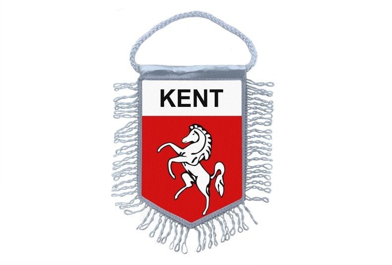 Mini banner flag pennant window mirror cars country banner crest kent Carousel 1