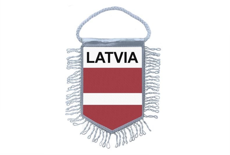 Mini banner flag pennant window mirror cars country banner latvia Carousel 1