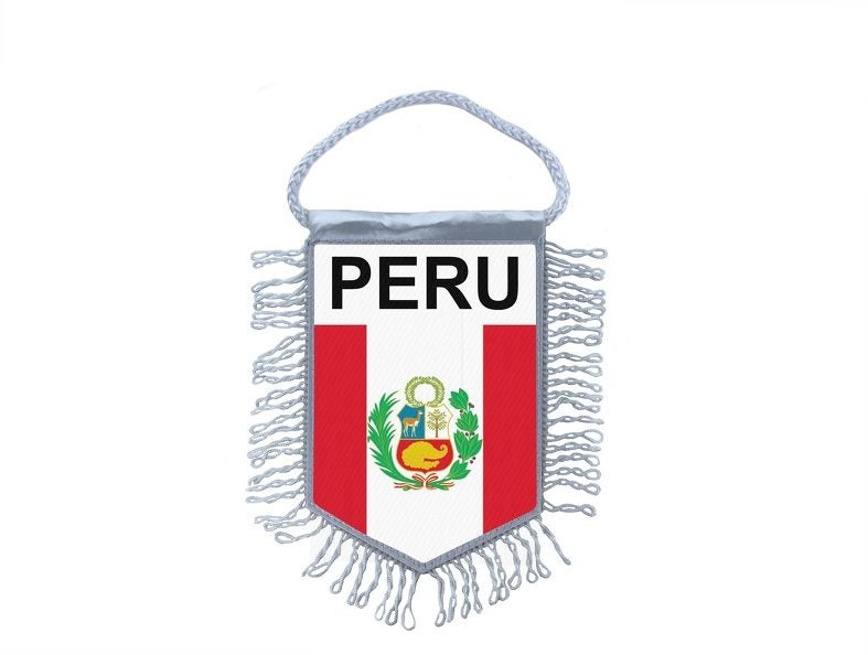 Mini banner flag pennant window mirror cars country banner peru Carousel 1