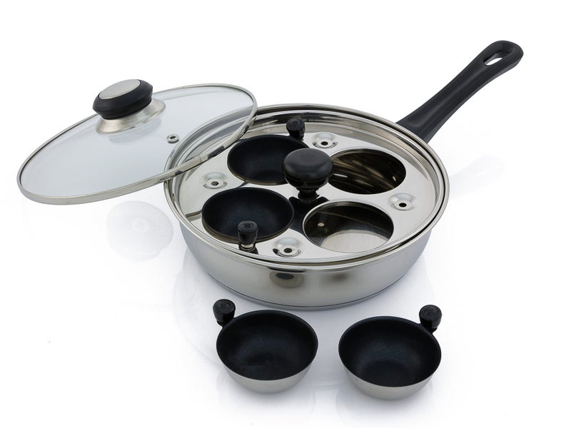 AVANTI 4 Egg Poacher Pan with Lid Set 20cm Carousel 2