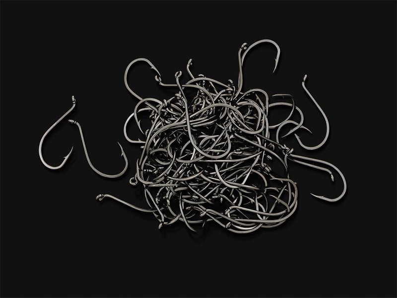 Fishing Hooks Forged Black Nickel Octy Size 10/0 100Pcs Carousel 1