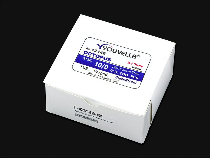 Fishing Hooks Forged Black Nickel Octy Size 10/0 100Pcs Carousel 2