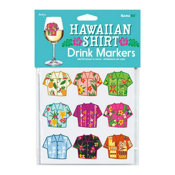Gamago Hawaiian Shirt Novelty Drink Markers NEW Free Shipping Carousel 1