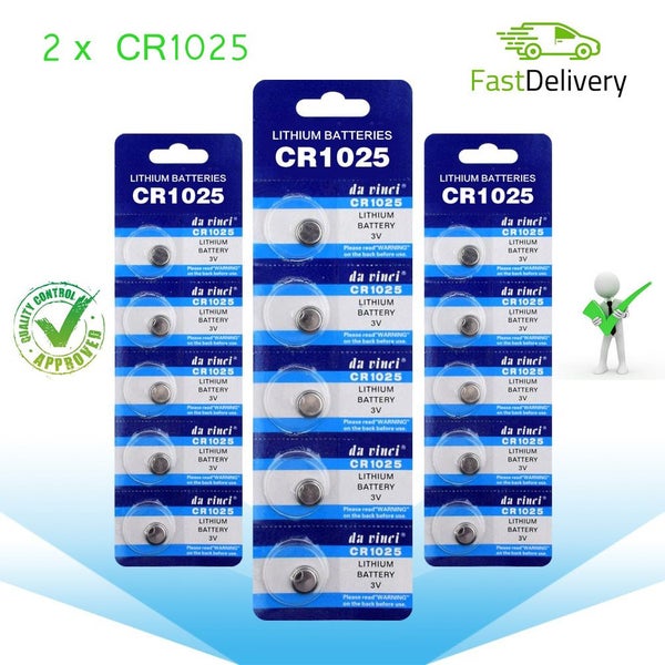 2 x CR1025 3V CELL Lithium BATTERY DL1025 BR1025 KL1025 HIGH QUALITY Carousel 1