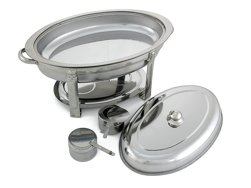 4L Oval Chafing Dish Food Warmer Commercial Kitchen S/S Bain Marie *RRP $199.95 Carousel 2