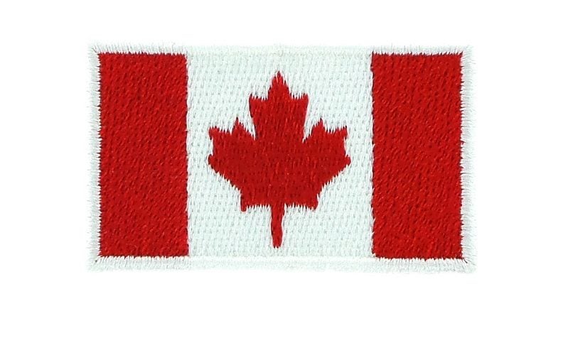 FLAG PATCH PATCHES CANADA for BACKPACK IRON ON EMBROIDERED 5x3cm Carousel 1