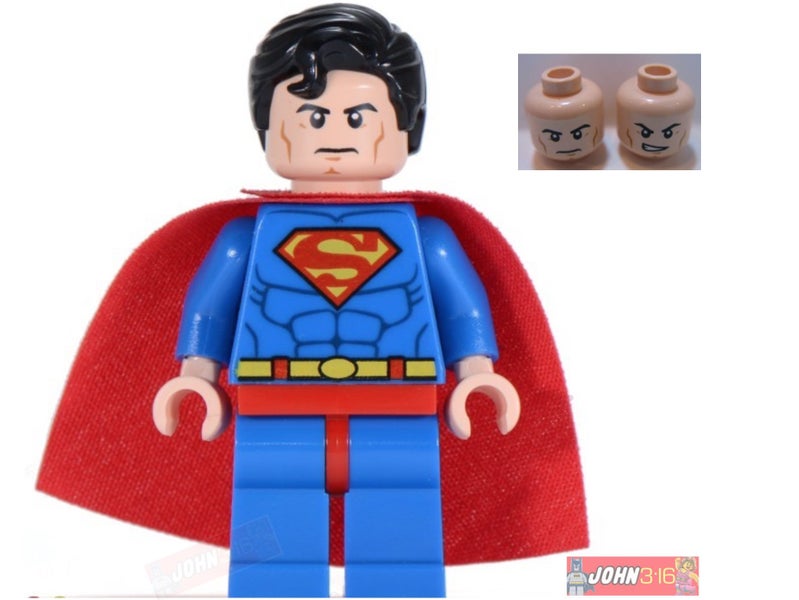 SUPERMAN w// CAPE MINI FIGURE SUPERMAN LEGO 6862