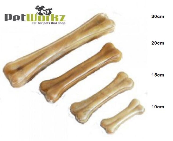 DOG TREATS - PRESSED RAWHIDE BONE 15CM Carousel 1