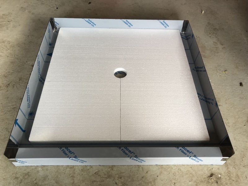 Stainless Steel 900 Square Shower Tray