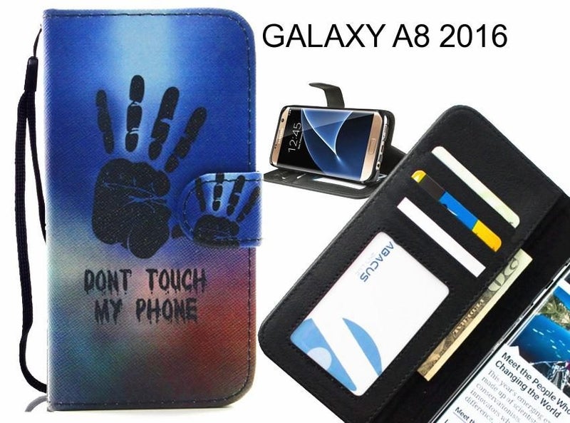 GALAXY A8 2016 case 3 card leather wallet case printed ID Carousel 1