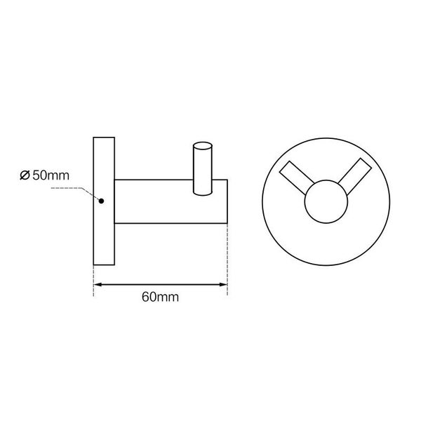 Chrome Double Robe Hook Carousel 7
