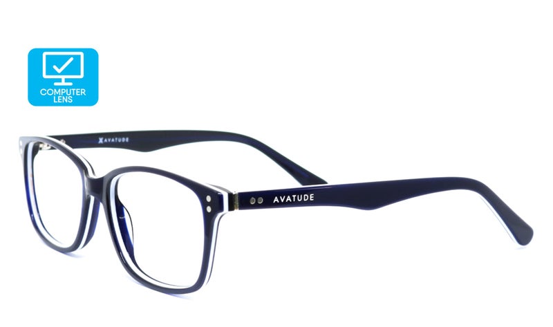 AVATUDE RYLAND BLUE LIGHT COMPUTER GLASSES-Unisex Gloss Navy Acetate-ADDED BONUS Carousel 1