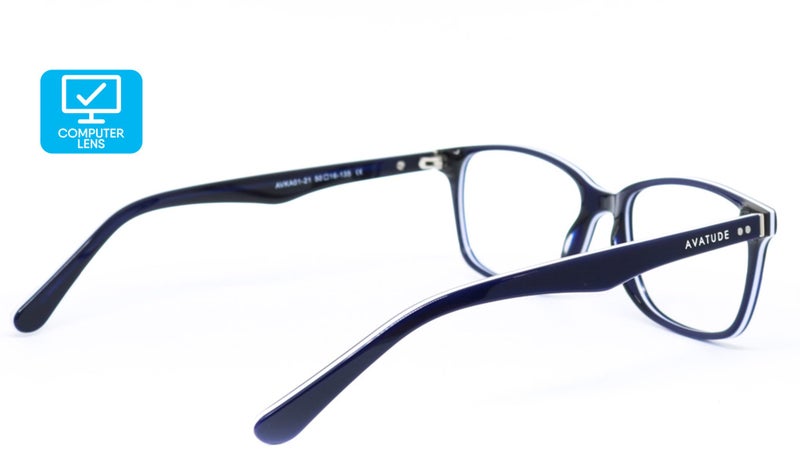 AVATUDE RYLAND BLUE LIGHT COMPUTER GLASSES-Unisex Gloss Navy Acetate-ADDED BONUS Carousel 10