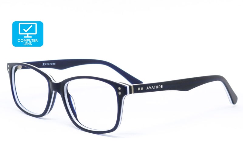 AVATUDE RYLAND BLUE LIGHT COMPUTER GLASSES-Unisex Matt Navy Acetate-ADDED BONUS Carousel 1