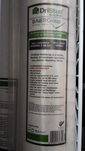 House Wrap Dristud 2740 x 37m 100m2 Carousel 1