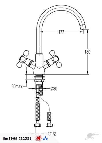 Kitchen Mixer With Gooseneck Spout -All Pressure Carousel 2