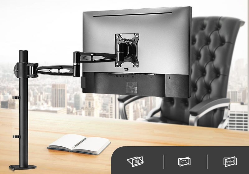 Monitor Stand Bracket Dual Arm Desk Mount Display Lcd Led Screen