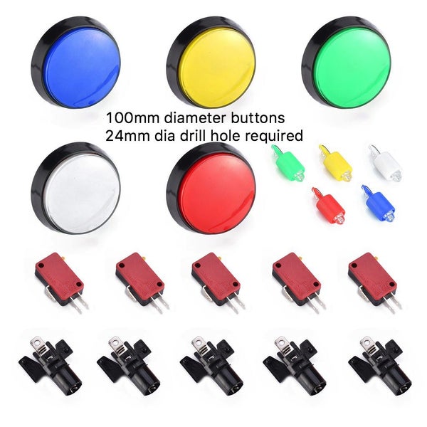 Large arcade illuminated LED buttons NZs Best deal Carousel 1