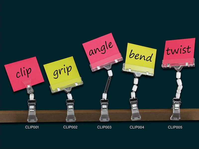 PC Plastic Clips Transparent Retail Price Tag Clips 180mm with Swivel Joints Carousel 2