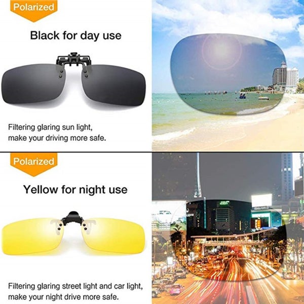 2 Pack Polarized Clip on Flip Style Sunglasses Carousel 6