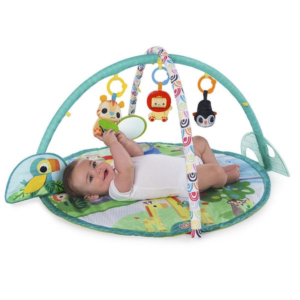 Bright Starts Peek A Zoo Activity Gym Play Mat Baby Infants W