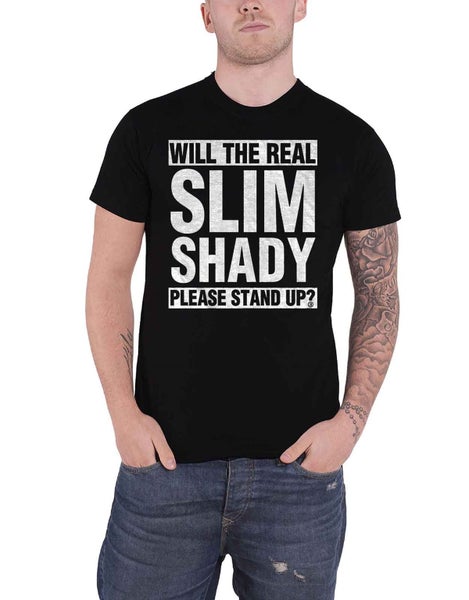 Eminem T Shirt The Real Slim Shady please stand Up new Official Mens Black Carousel 1